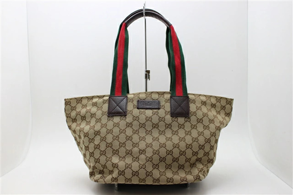 Gucci bag tote GG canvas calfskin